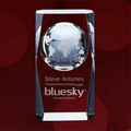 Drake Crystal Globe Award - 3 1/2"x2 3/8"x1 1/2"